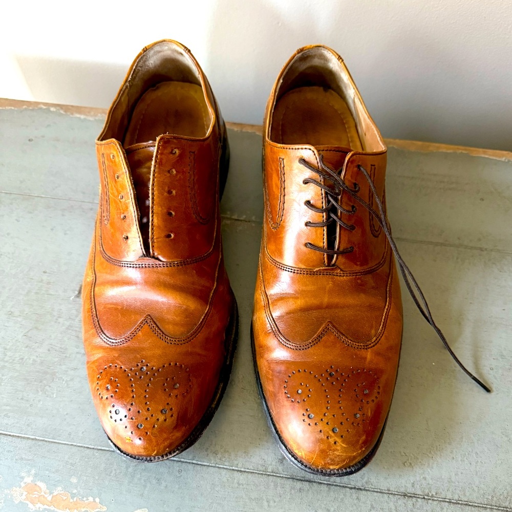Allen Edmonds Concord Dress Shoes Mens 10 W Leather Oxford Wingtip